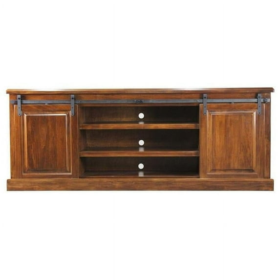 American Heartland 44580EA 82 in. Poplar Provincial TV Stand, European Ash
