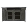 thumbnail image 1 of American Heartland 85863GY Poplar Tall TV Stand with 2 Glass Panel Doors, Grey, 1 of 1