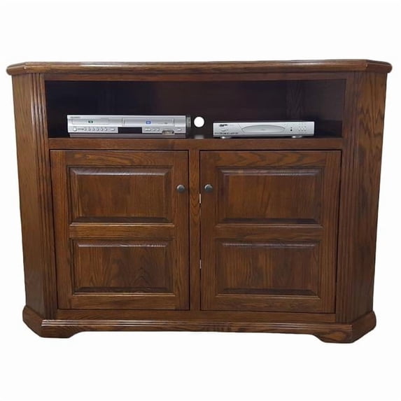 American Heartland 93743MDRP Oak Tall TV Corner Cart, Medium