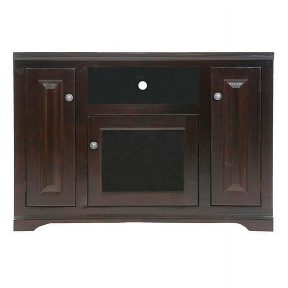 American Heartland 95847BK 45 in. Poplar TV Stand, Antique Black