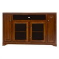 thumbnail image 1 of American Heartland 95863CC Poplar Tall Curve TV Stand with 3 Fixed Wood Shelves, Concord Cherry, 1 of 1
