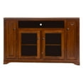 thumbnail image 1 of American Heartland 95863DB Poplar Tall Curve TV Stand with 3 Fixed Wood Shelves, Dark Blue, 1 of 1