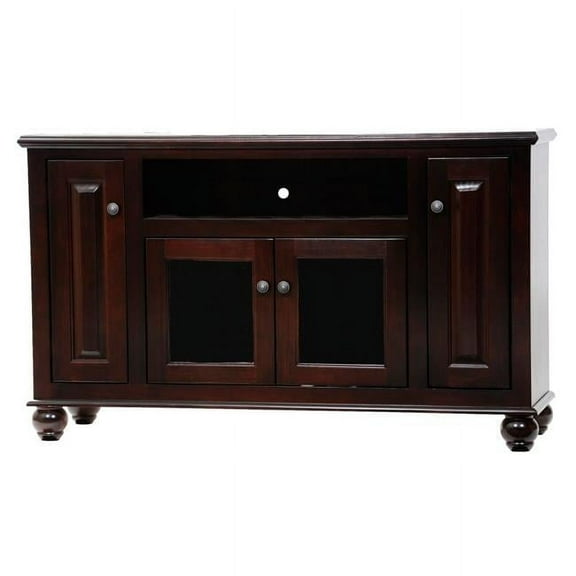 American Heartland  Poplar Deluxe Entertainment Console with 2 Glass Panel Doors, European Gold
