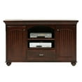 thumbnail image 1 of American Heartland  Poplar Deluxe TV Stand with 2 Fixed Wood Half Shelves, Antique Black, 1 of 1