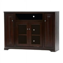 American Heartland Poplar Tall TV Stand with 2 Raised Panel Doors, European Gold