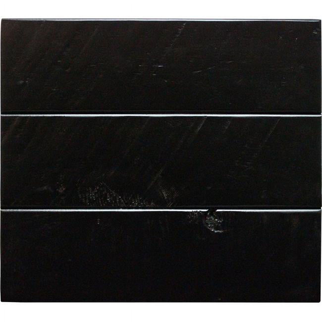 Rustic 68" Antique Black Solid Wood Media Console