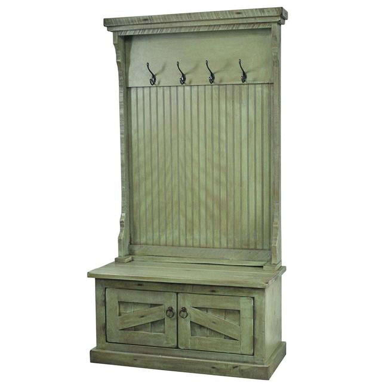 American Heartland Rustic Hall Tree Top & Plain Base with 17 in