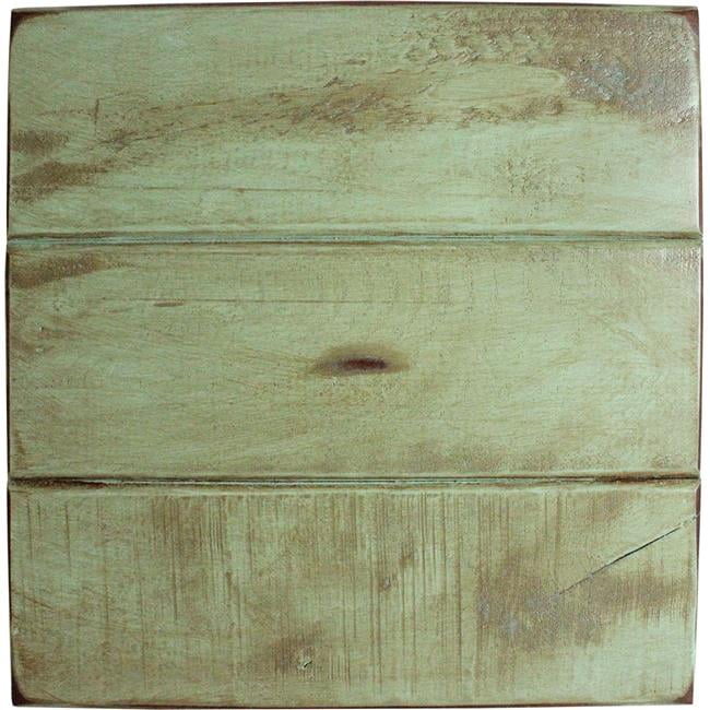 Rustic Driftwood Poplar Kitchen Island with Aquamarine Finish