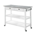 thumbnail image 1 of American Heritage 3 Tier Stainless Steel Kitchen Cart with Drawers - Stainless Steel/White, 1 of 1