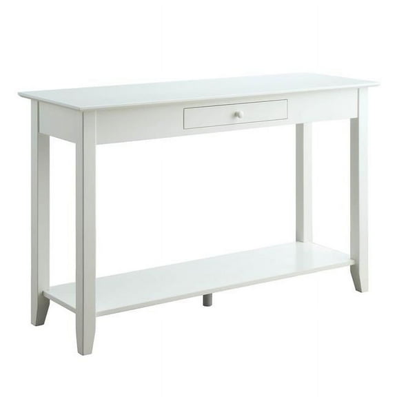 American Heritage Console Table with Drawer, White