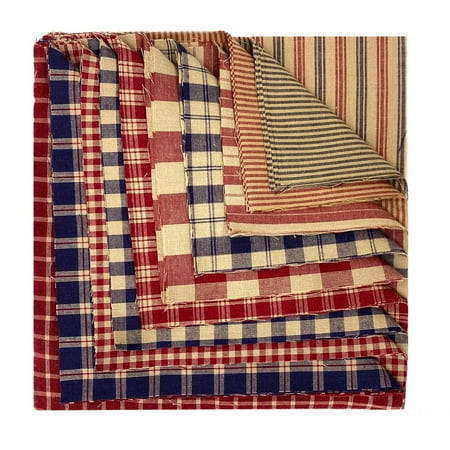 American Heritage Homespun Cotton Fabric 44 pc Precut 10 inch Cake Layers by JCS