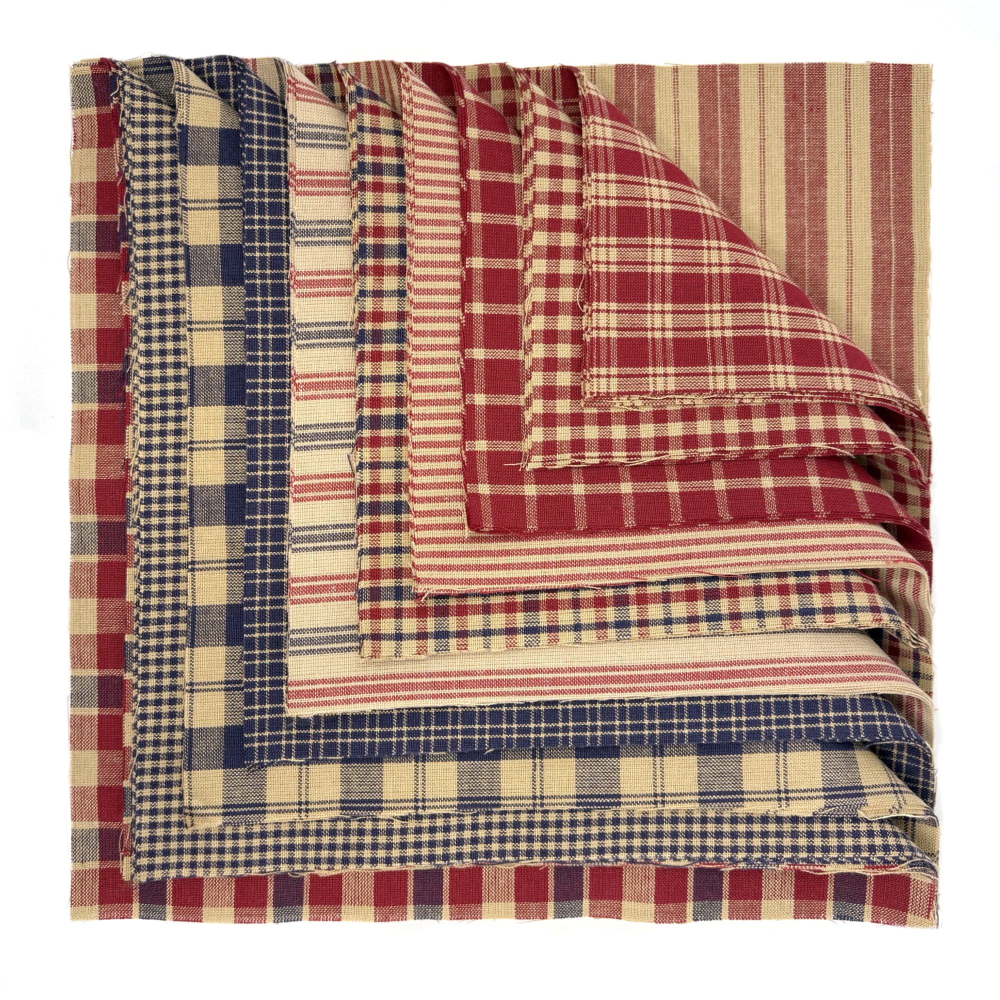 Precut American Heritage Homespun Cotton Fabric 44 pc Precut 10 inch Cake ...