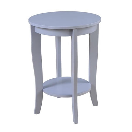 American Heritage Round End Table, Gray