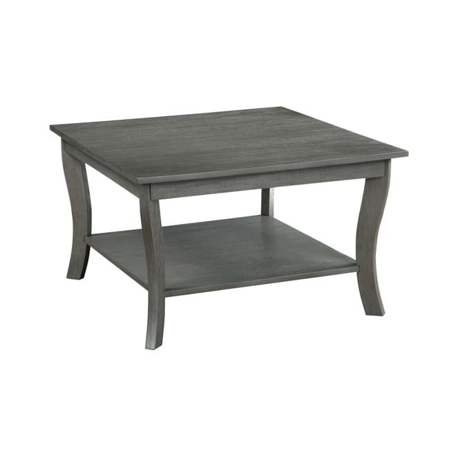 Heritage Square Wirebrush Gray Wood Coffee Table