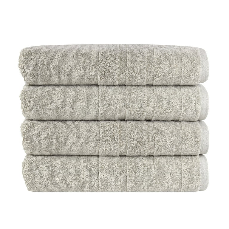 American Heritage by 1888 Mills Luxury 4 Piece Bath Towel Set Made with US and Imported Cotton Grey Pumice Walmart