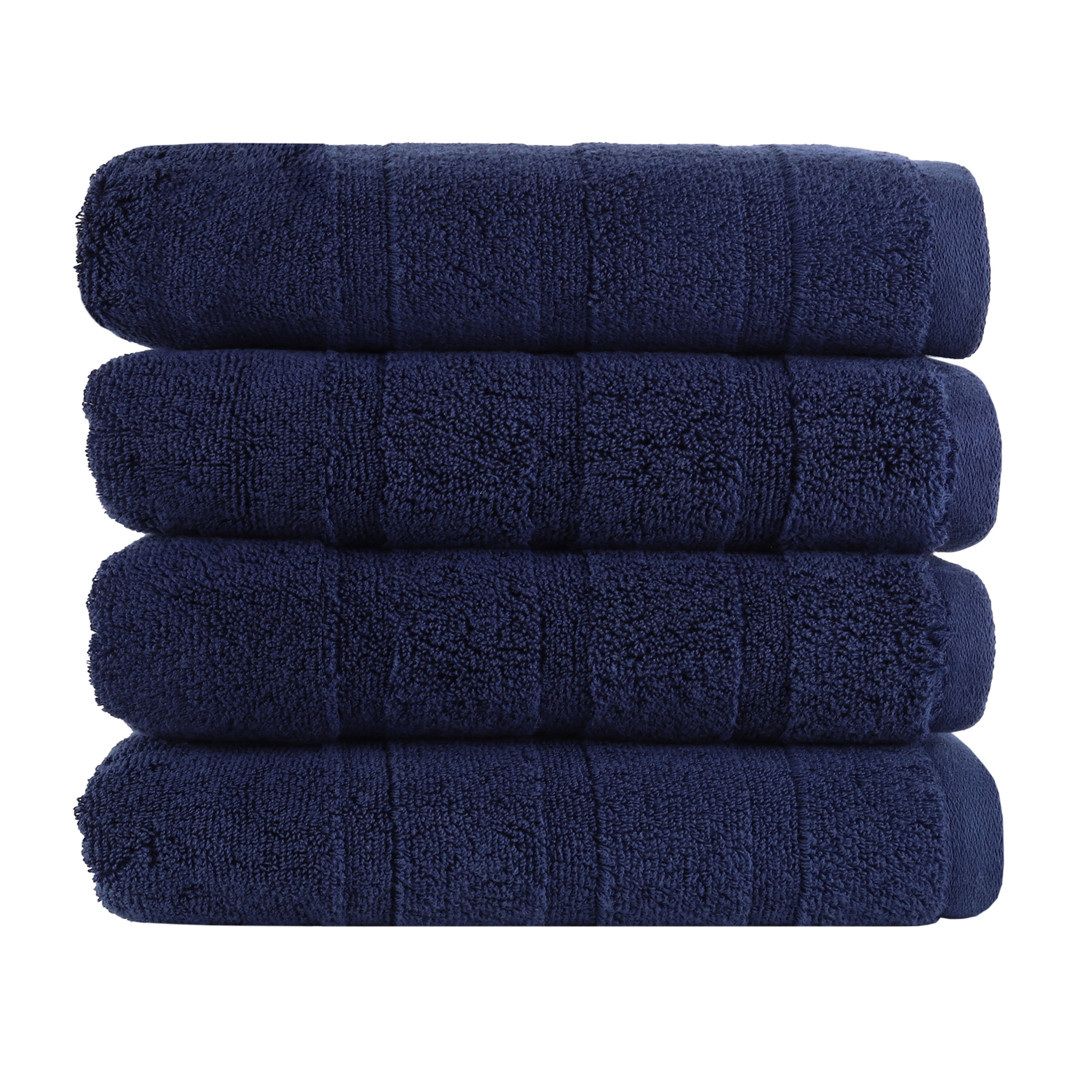 American Heritage by 1888 Mills Luxury 4 Piece Hand Towel Set Made with US and Imported Cotton Brave Blue Walmart