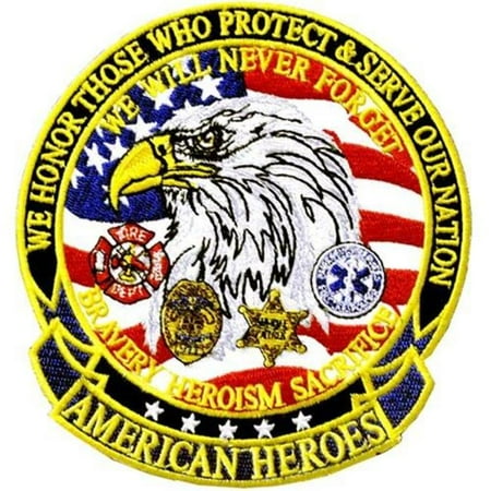 Eagle Emblems PM7812 Patch - American Heroes - Large - 5.25 in.