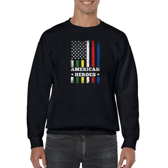 American Heroes Graphic Sweatshirt Men -GoatDeals Designs, Male Small