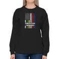 thumbnail image 1 of American Heroes Usa Flag Design Sweatshirt Women -GoatDeals Designs, Female Small, 1 of 4