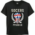 American High School Sports Club Black TShirt Soccer Ball Team Logo