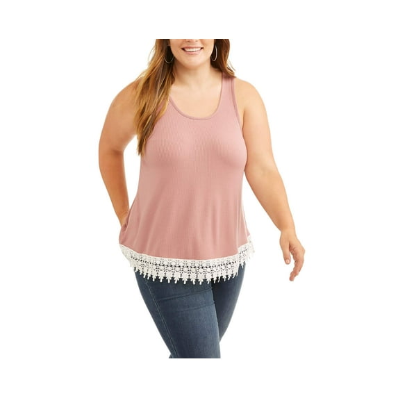 American High Women's Plus Racer Back Lace Tank