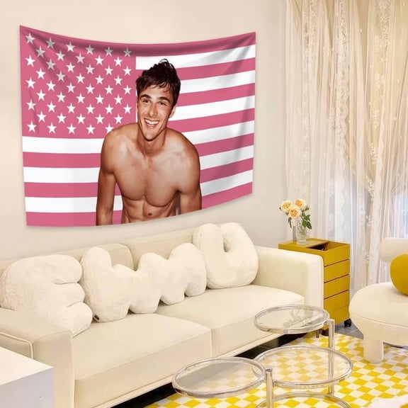 American Hip Pop Music Flag Eminem Tapestries Wall Hanging Meme Tapestry Art Aesthetic Room Decor Bedroom.Polyester fabric,Birthday/ Valentine's Day/ Boyfriend Girlfriend