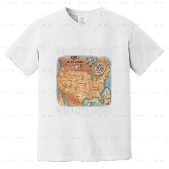 American History Begins With History Comfort Color T-Shirt Unisex, up to 4XL