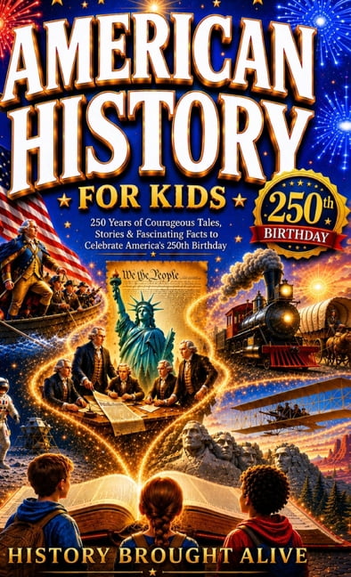 American History for Kids: 250 Years of Courageous Tales, Stories & Fascinating Facts to Celebrate America's 250th Birth, (Hardcover)