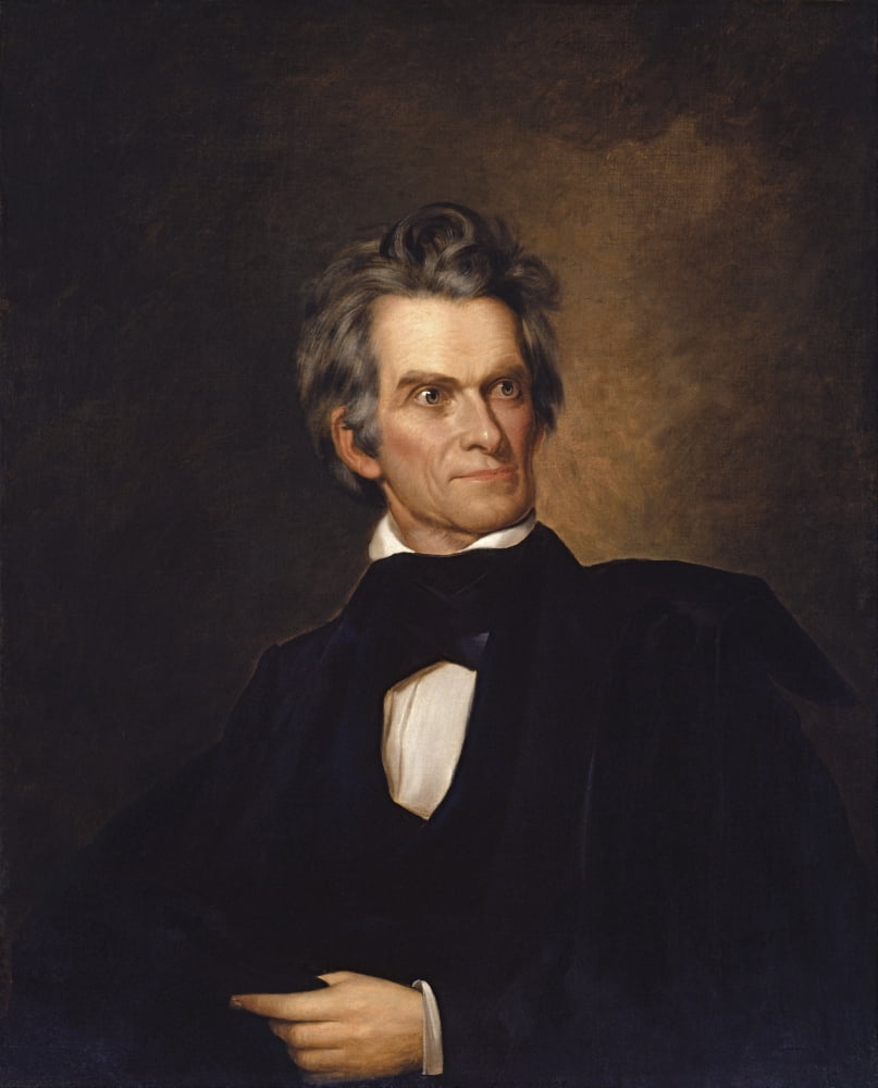 American History print of US Vice President and Senator John C Calhoun Canvas Art - John ParrotStocktrek Images (26 x 32)