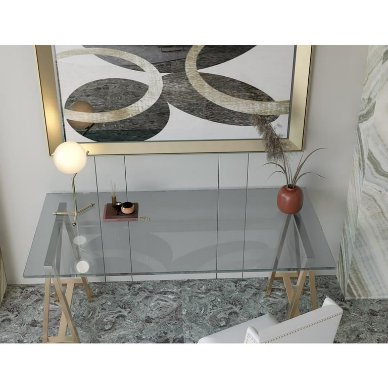 Brady glass desk deals