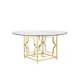 thumbnail image 1 of American Home Classic Edward Round Metal Dining Table in High Polish Gold, 1 of 9