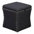 thumbnail image 1 of American Home Classic Ferris 18" Traditional Wood Storage Ottoman in Gray, 1 of 4
