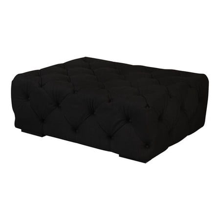 American Home Classic Jasper 17" Rectangular Traditional Fabric Ottoman in Gray