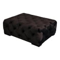 thumbnail image 1 of American Home Classic Jasper 17" Rectangular Velvet Ottoman in Chocolate, 1 of 4