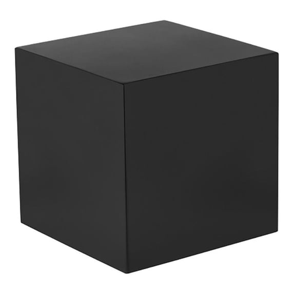 American Home Classic Spencer Large Square Modern Metal Side Table in Black