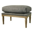 thumbnail image 1 of American Home Classic Warren Ottoman in Frost Gray Linen (Seat Height 18"), 1 of 3
