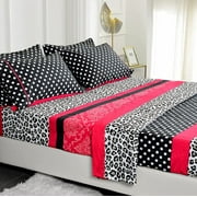American Home Collection 4-6 Pieces Ultra Soft Patchwork Printed Bed Sheets Set
