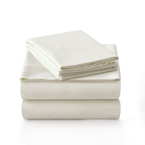 American Home Collection Bamboo Viscose Sheet Set - Silky Soft, Cooling for Hot Sleepers - 18 Inches Deep Pocket - Premium Sateen Finish - King, White