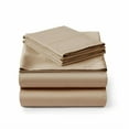 thumbnail image 1 of American Home Collection Bamboo Viscose Sheet Set - Silky Soft, Cooling for Hot Sleepers - 18 Inches Deep Pocket - Premium Sateen Finish - Queen, Taupe, 1 of 9