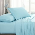 thumbnail image 1 of American Home Collection Brushed Microfiber Sheet Set, Deep Pocket Extra Soft Sheets & Pillowcase Set, 3 Pieces, Twin, Light Blue, 1 of 7
