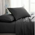 thumbnail image 1 of American Home Collection Brushed Microfiber Sheet Set, Deep Pocket Extra Soft Sheets & Pillowcases Set, 4 Pieces, Full, Dark Gray, 1 of 7