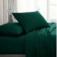 thumbnail image 1 of American Home Collection Brushed Microfiber Sheet Set, Deep Pocket Extra Soft Sheets & Pillowcases Set, 4 Pieces, Full, Dark Green, 1 of 6
