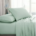 thumbnail image 1 of American Home Collection Brushed Microfiber Sheet Set, Deep Pocket Extra Soft Sheets & Pillowcases Set, 4 Pieces, Full, Mint, 1 of 7