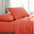 thumbnail image 1 of American Home Collection Brushed Microfiber Sheet Set, Deep Pocket Extra Soft Sheets & Pillowcases Set, 4 Pieces, Full, Peach, 1 of 7