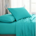 thumbnail image 1 of American Home Collection Brushed Microfiber Sheet Set, Deep Pocket Extra Soft Sheets & Pillowcases Set, 4 Pieces, Full, Turquoise, 1 of 7