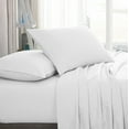 thumbnail image 1 of American Home Collection Brushed Microfiber Sheet Set, Deep Pocket Extra Soft Sheets & Pillowcases Set, 4 Pieces, Full, White, 1 of 7