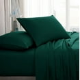thumbnail image 1 of American Home Collection Brushed Microfiber Sheet Set, Deep Pocket Extra Soft Sheets & Pillowcases Set, 4 Pieces, King, Dark Green, 1 of 7