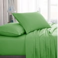 thumbnail image 1 of American Home Collection Brushed Microfiber Sheet Set, Deep Pocket Extra Soft Sheets & Pillowcases Set, 4 Pieces, King, Lime Green, 1 of 7