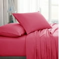 thumbnail image 1 of American Home Collection Brushed Microfiber Sheet Set, Deep Pocket Extra Soft Sheets & Pillowcases Set, 4 Pieces, King, Pink, 1 of 7