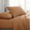 thumbnail image 1 of American Home Collection Brushed Microfiber Sheet Set, Deep Pocket Extra Soft Sheets & Pillowcases Set, 4 Pieces, King, Tan, 1 of 6